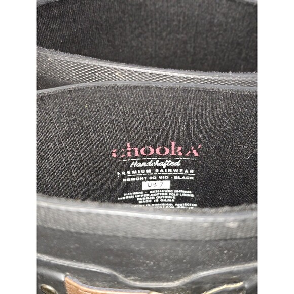 Chooka Rain Boots Womens 7 Black Waterproof Rubber Slip On Tall Outdoor - Picture 5 of 6